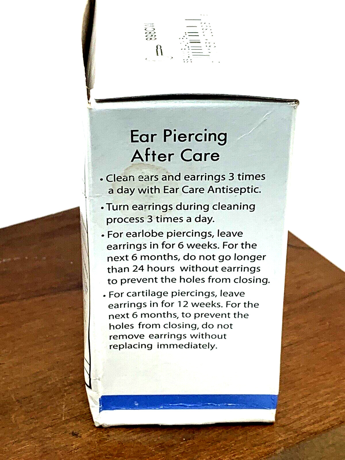 Inverness Ear Piercing Home Kit 4mm Black Ball Stainless Steel Earrings 898CW