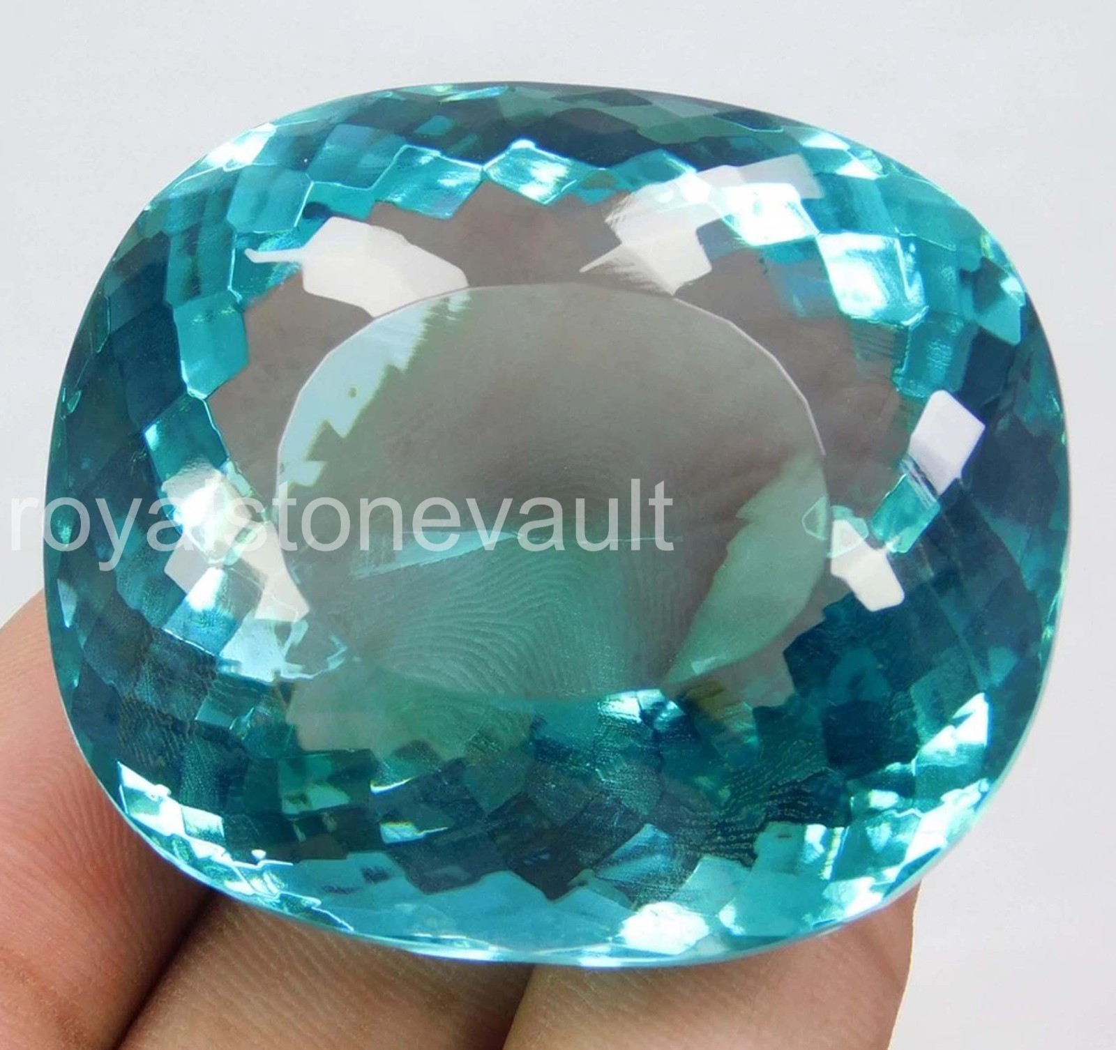 Huge 200 Carat Certified Natural Blue Aquamarine Cushion Cut Gemstone Brazil D25