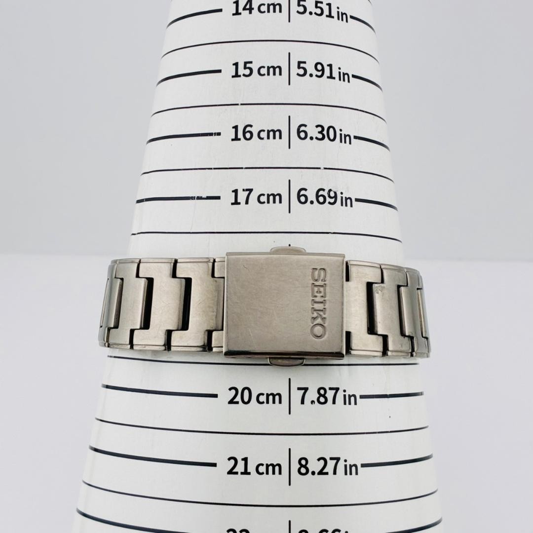SEIKO Men’s Watch, Date Display, Original Strap, Solar Powered, Titanium