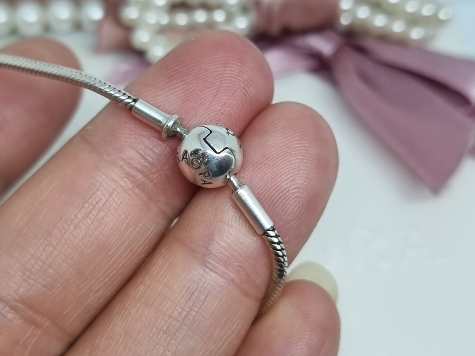 Genuine Pandora ESSENCE Snake Chain Bracelet Thin Chain 16cm 💕 R11