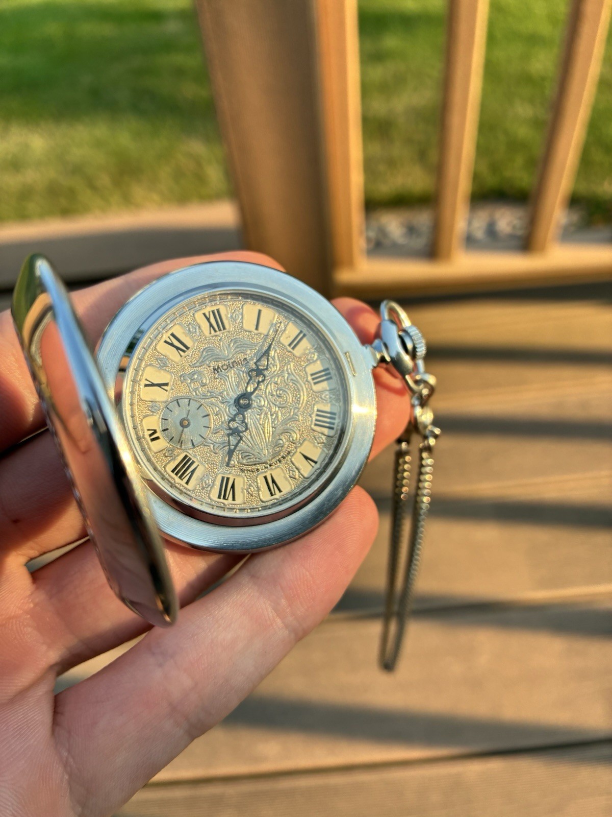 1991 Soviet Molnija 3602 Pocket Watch USSR Working w/ Original Box & Passport