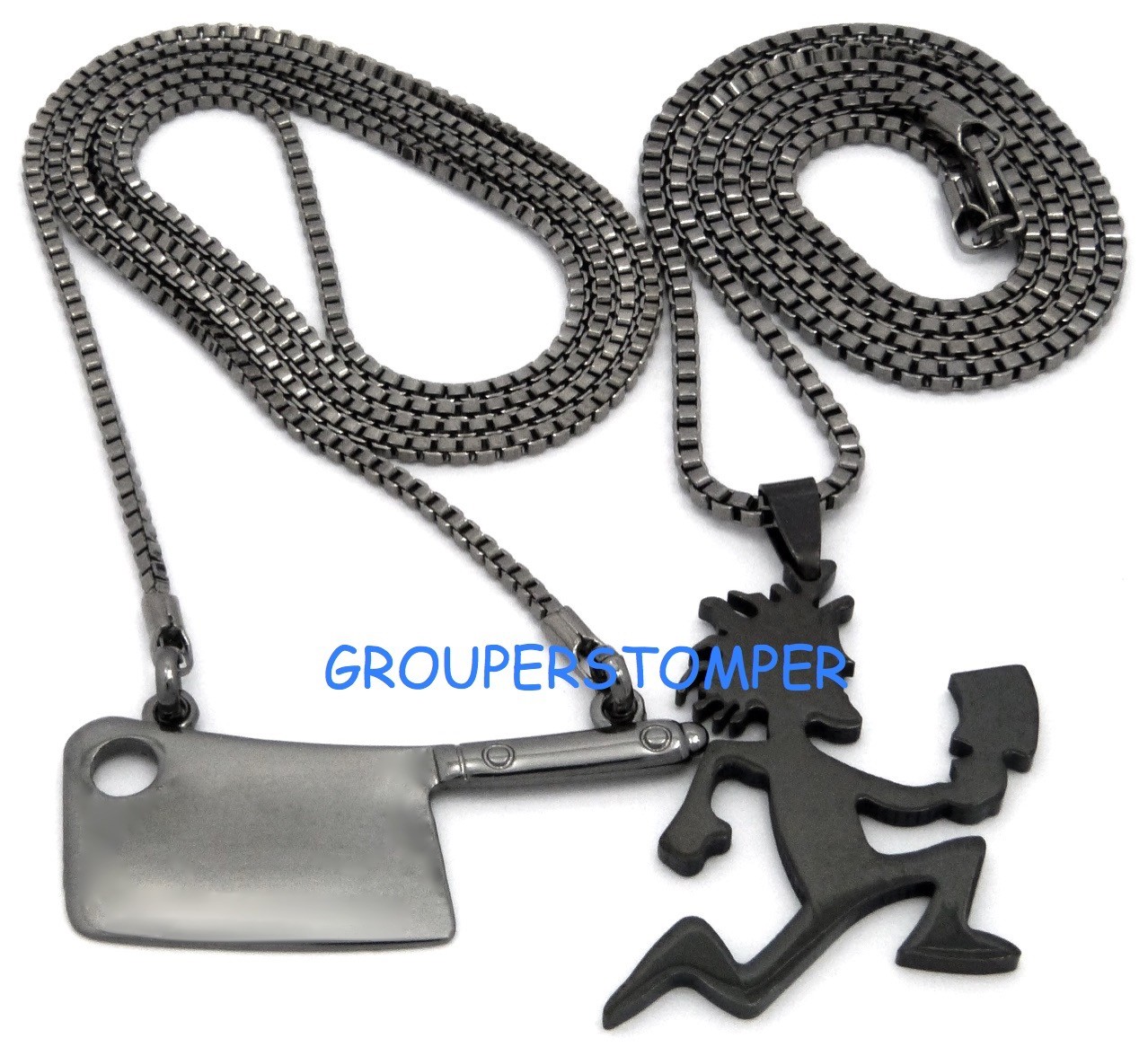 Juggalo Pendant Necklace Set New 24″ And 30″ Box Link Style Chains Insane