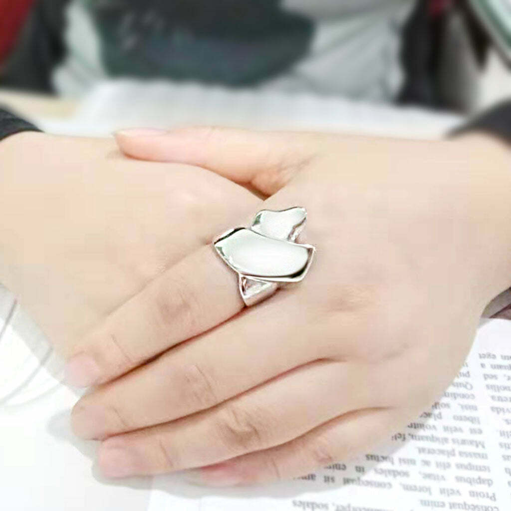 TK3798 – High polished (no plating) Stainless Steel Ring with NoStone in No