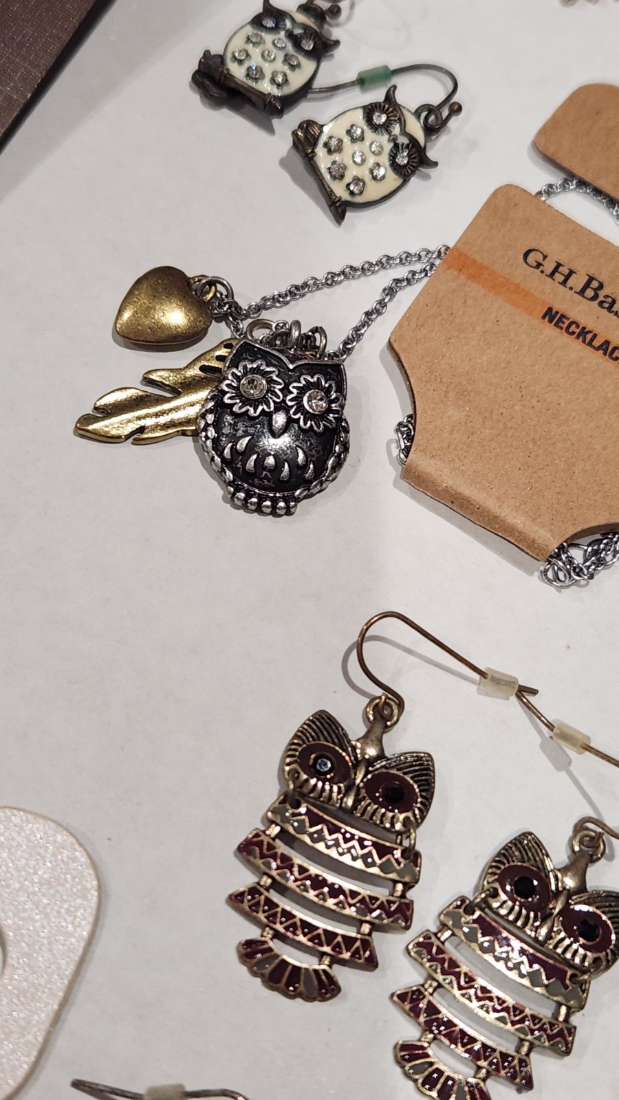 Huge Owl Jewelry Lot 16 Pc Earrings Bracelets Necklace Ring Set Kim Rogers Bass