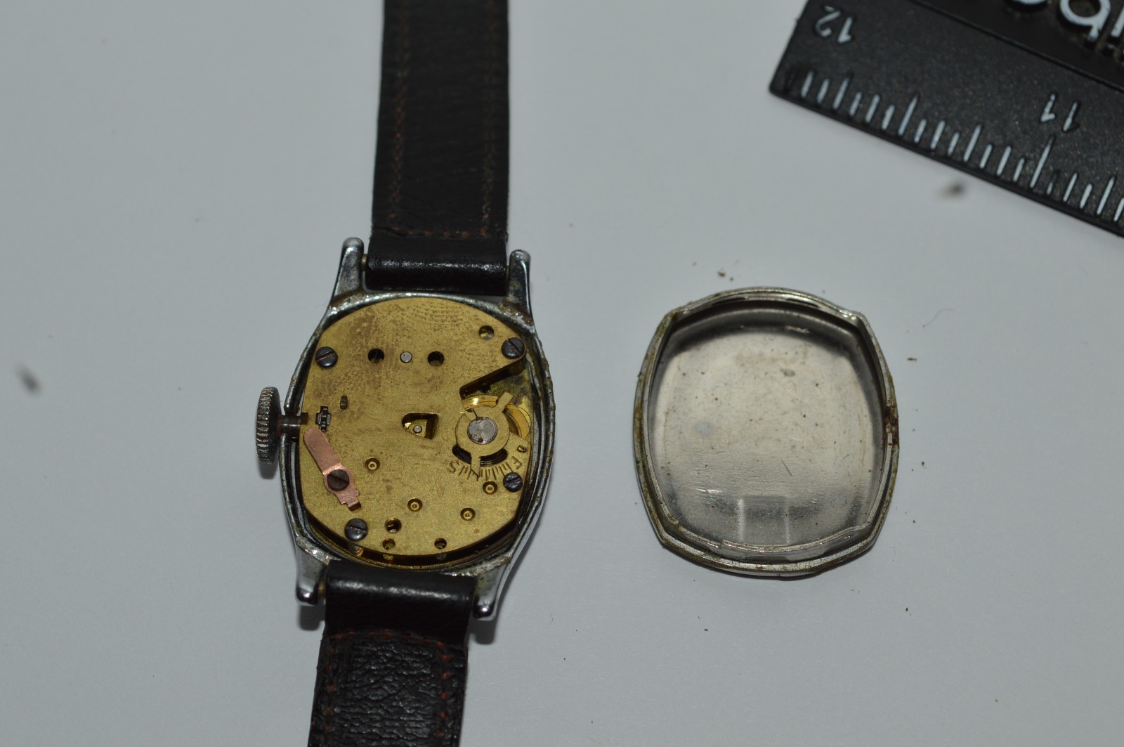 Ingersoll US Time A-4015 Mickey Mouse Watch Wind Up 23mm 1940s Sold As Is Parts