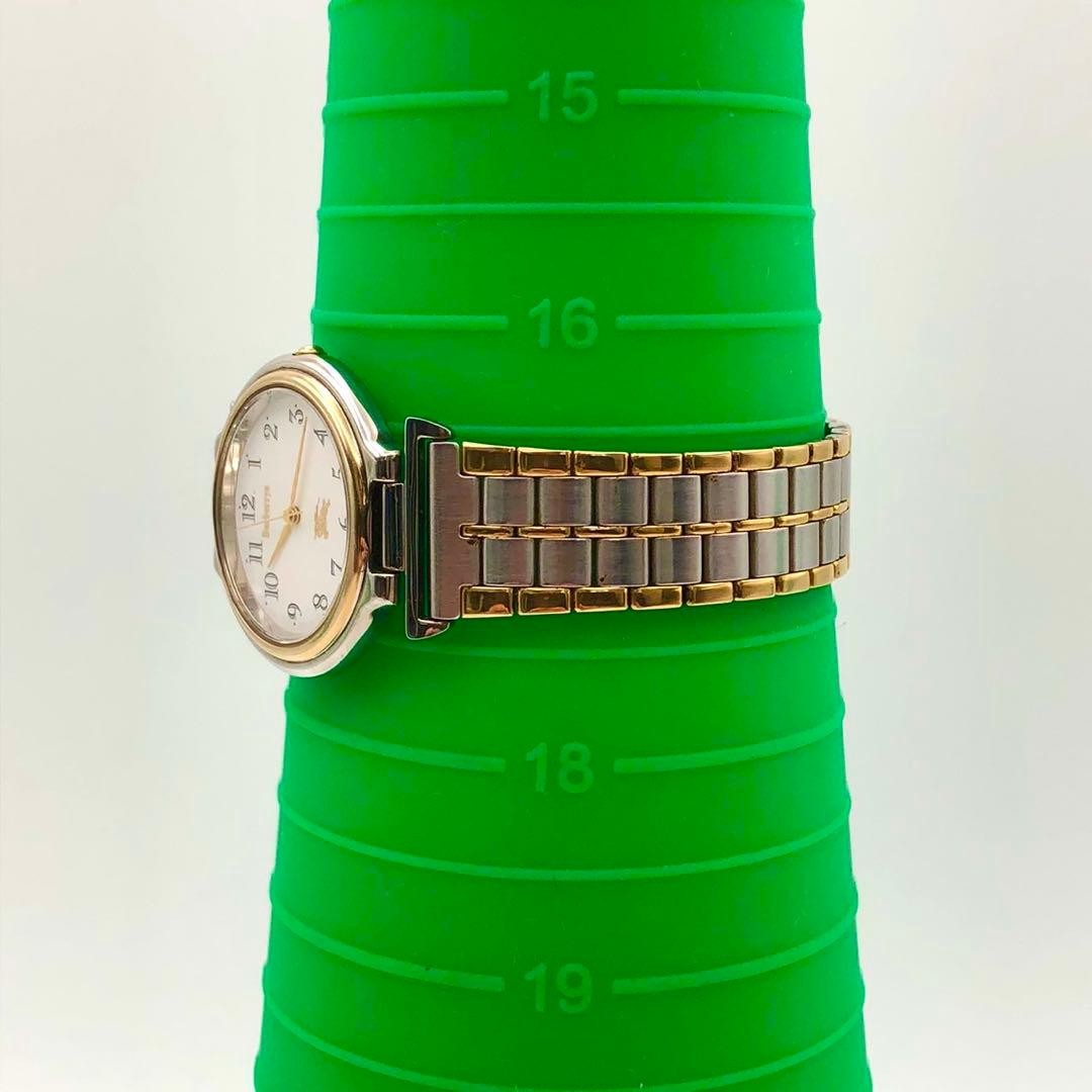 Working New Battery Burberry Wristwatch White Dial Horse Logo Quartz Combination
