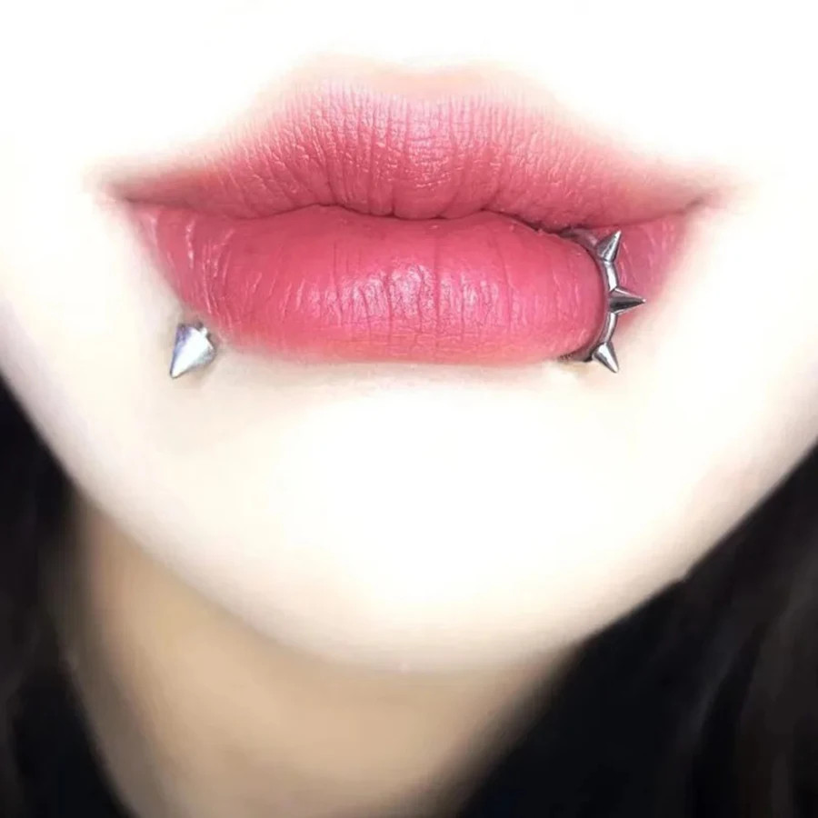 2PCS Trendy 10mm Stainless Steel Punk Clip on Fake Piercing Nose Wrap Lip Rings