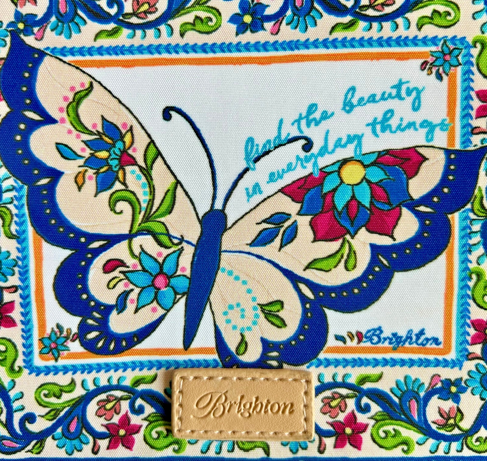 Brighton Butterfly Travel Jewelry Case “Find The Beauty In Everyday Things” Zip