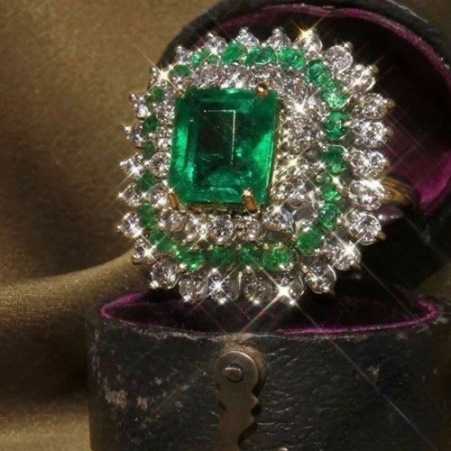 Princess Cut 3.10ct Lab Created Emerald 935 Argentium Silver Ring