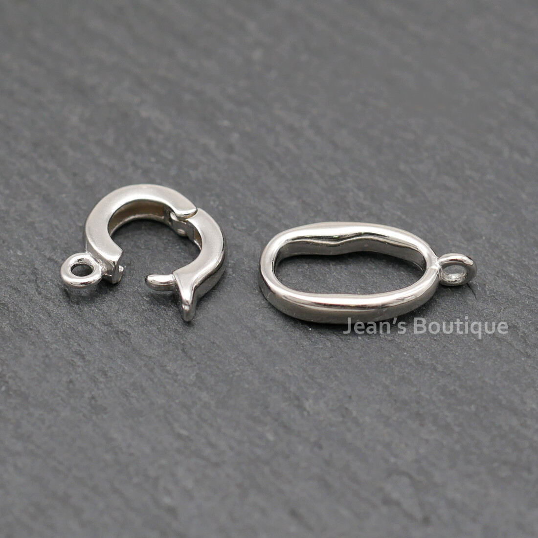 Sterling Silver Hook & Eye Clasp for Bracelet Necklace A5288