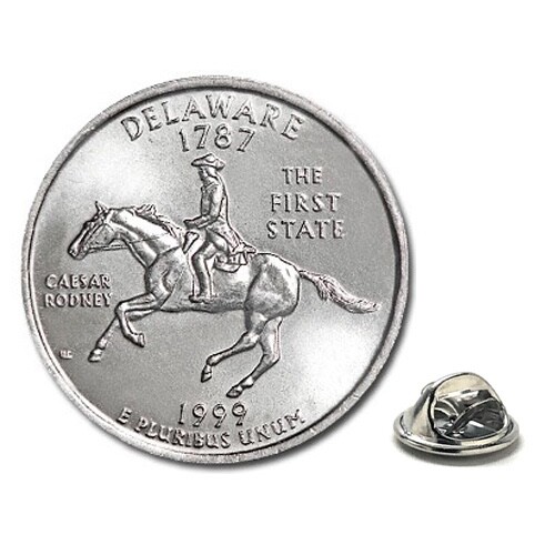Lapel Pin Delaware State Quarter Coin Pin Uncirculated U.S. Quarter 1999