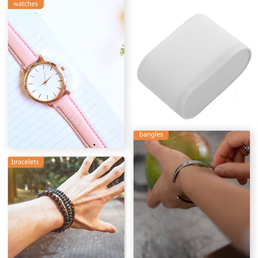 8Pcs Reusable Watch Pillow Inserts White Soft Plush Jewelry Cushion for Storage