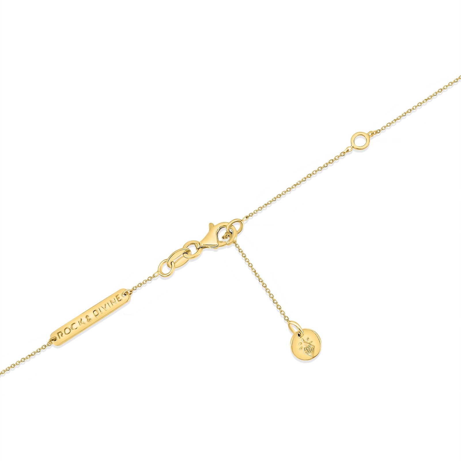 Rock & Divine Dawn Collection Sunshine Diamond Necklace in 18K Yellow Gold