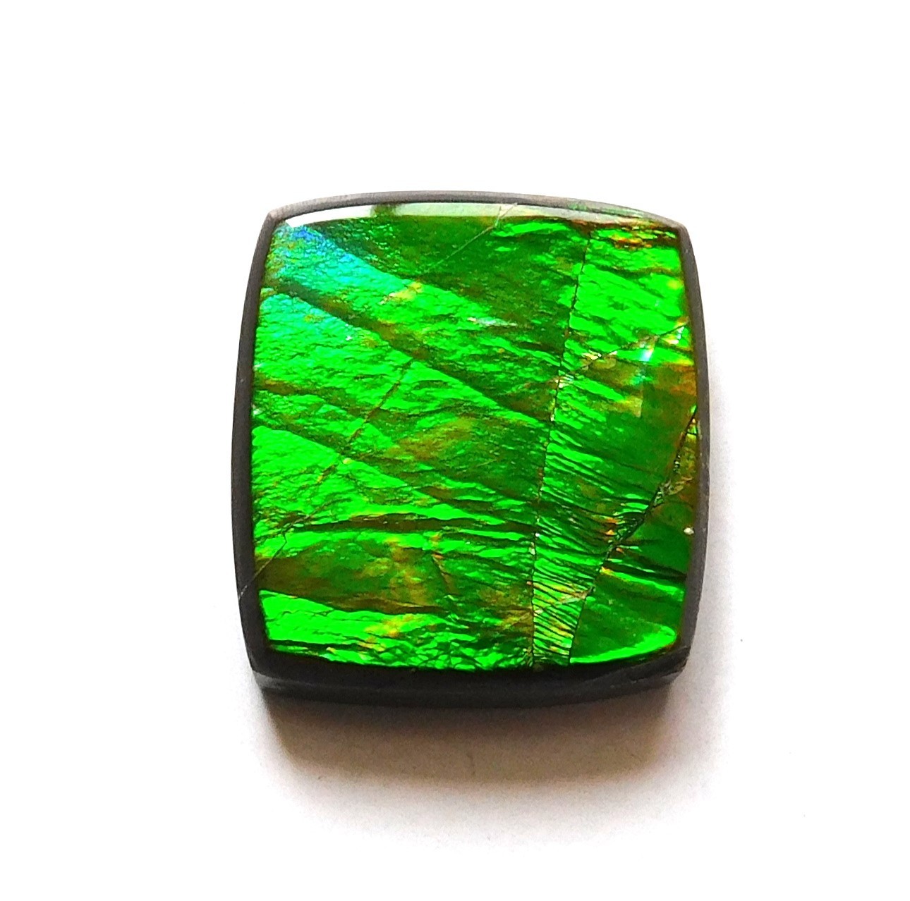 9.05 Ct Natural Canadian Ammolite Cabochon Loose Gemstone 14.2X13X4MM MG36