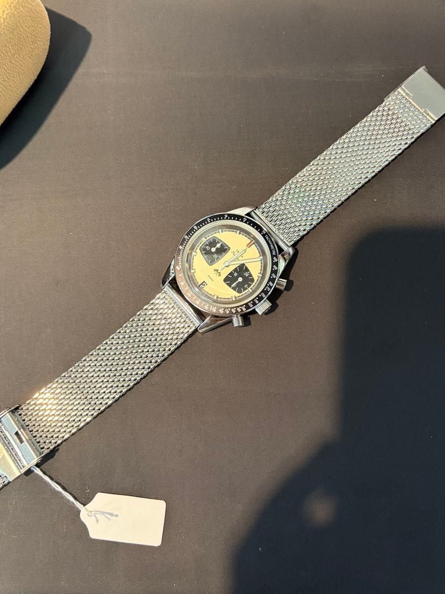 YEMA Rallygraf Meca-Quartz Panda Dial Watch YMHF1580-BM Seiko VK64 Brand New Box