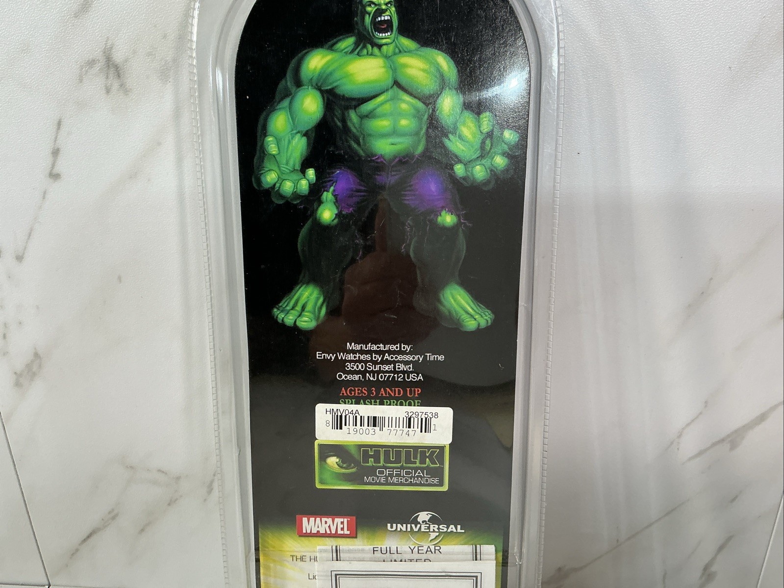 Marvel HULK 2003 Movie Wristwatch ~ NEW~ SEALED~ Splash Proof