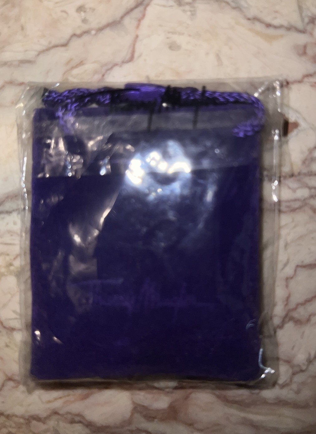 Rare Thierry Mugler Alien Perfume GWP Purple Talisman Pendant Necklace Crystal
