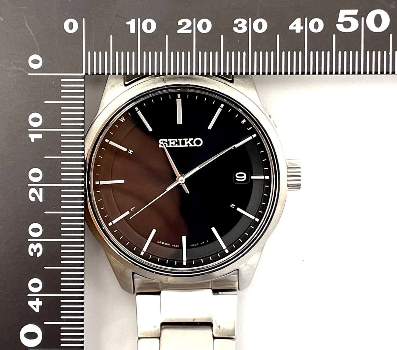 SEIKO Radio Wave Control Solar Men’s Watch Stainless Black Dial 7B24-0BJ0 40mm