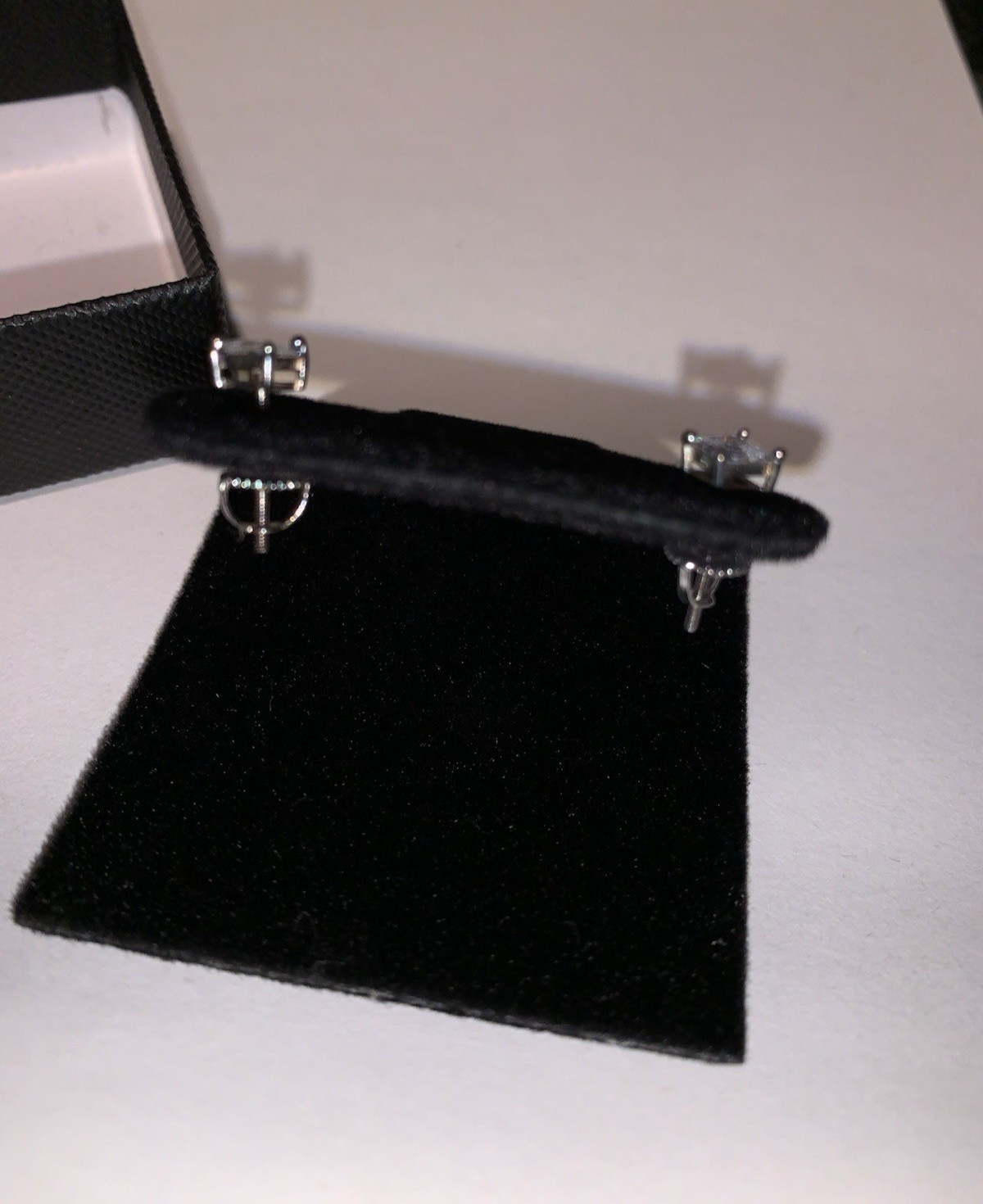 .50 ct. White Sapphire Princess Screw Backs Stud Earrings in Sterling Silver