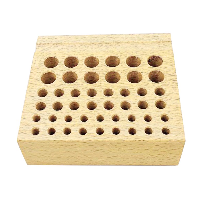 46 Holes 7mm/9mm/15mm Assorted Wooden Watch Repair Tool Holder Organizer Stand