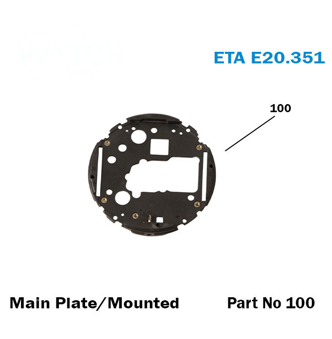 Main Plate/Mounted for ETA E20.351-Movement Module-Part No.100
