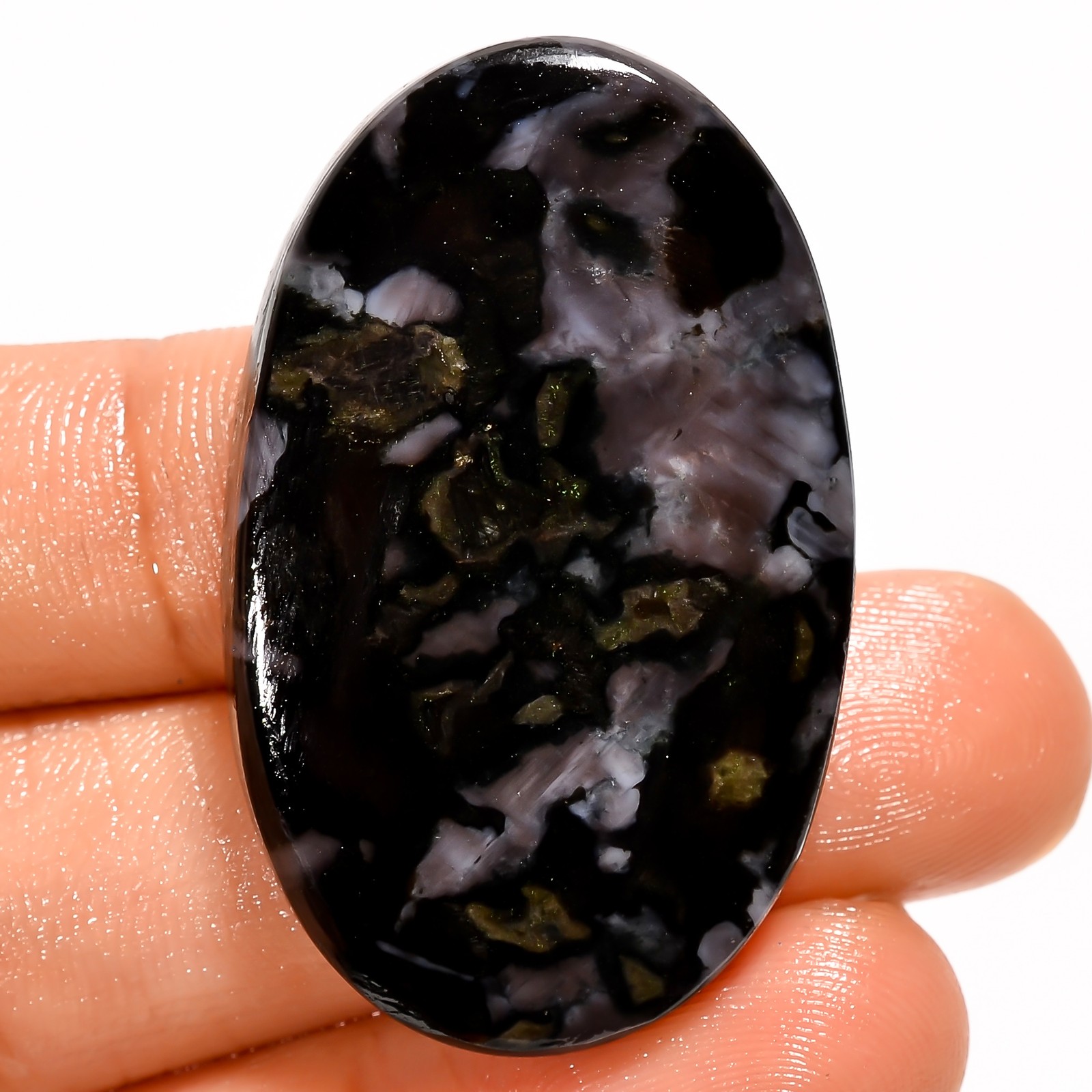 100% Natural Gabbro Jasper Oval Shape Cabochon Gemstone 57.5 Ct 40X24X5mm UG6104
