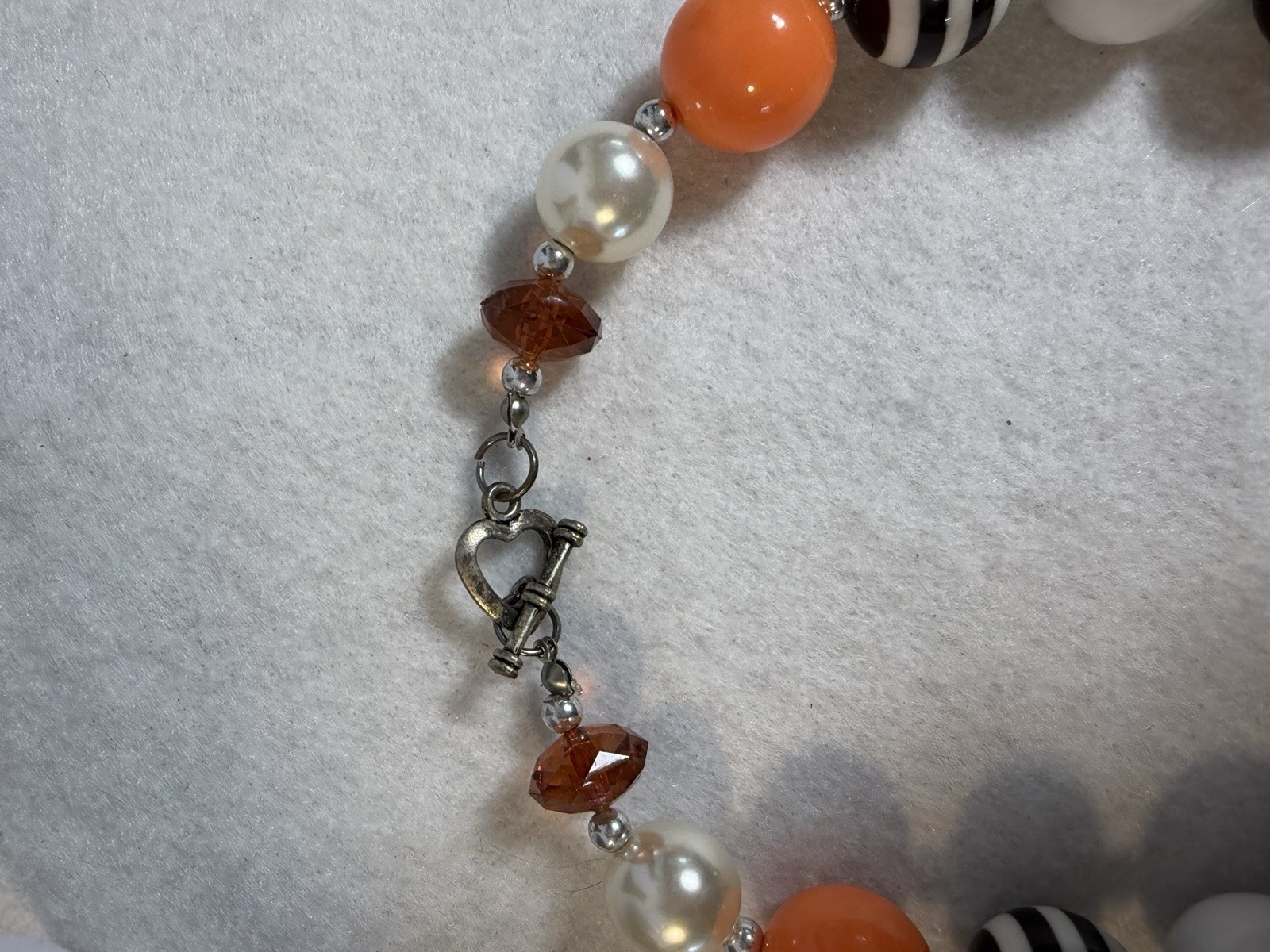 2 Fun Chunky Bubble Gum Bead Necklaces Halloween Colors Festive Costume Jewelry