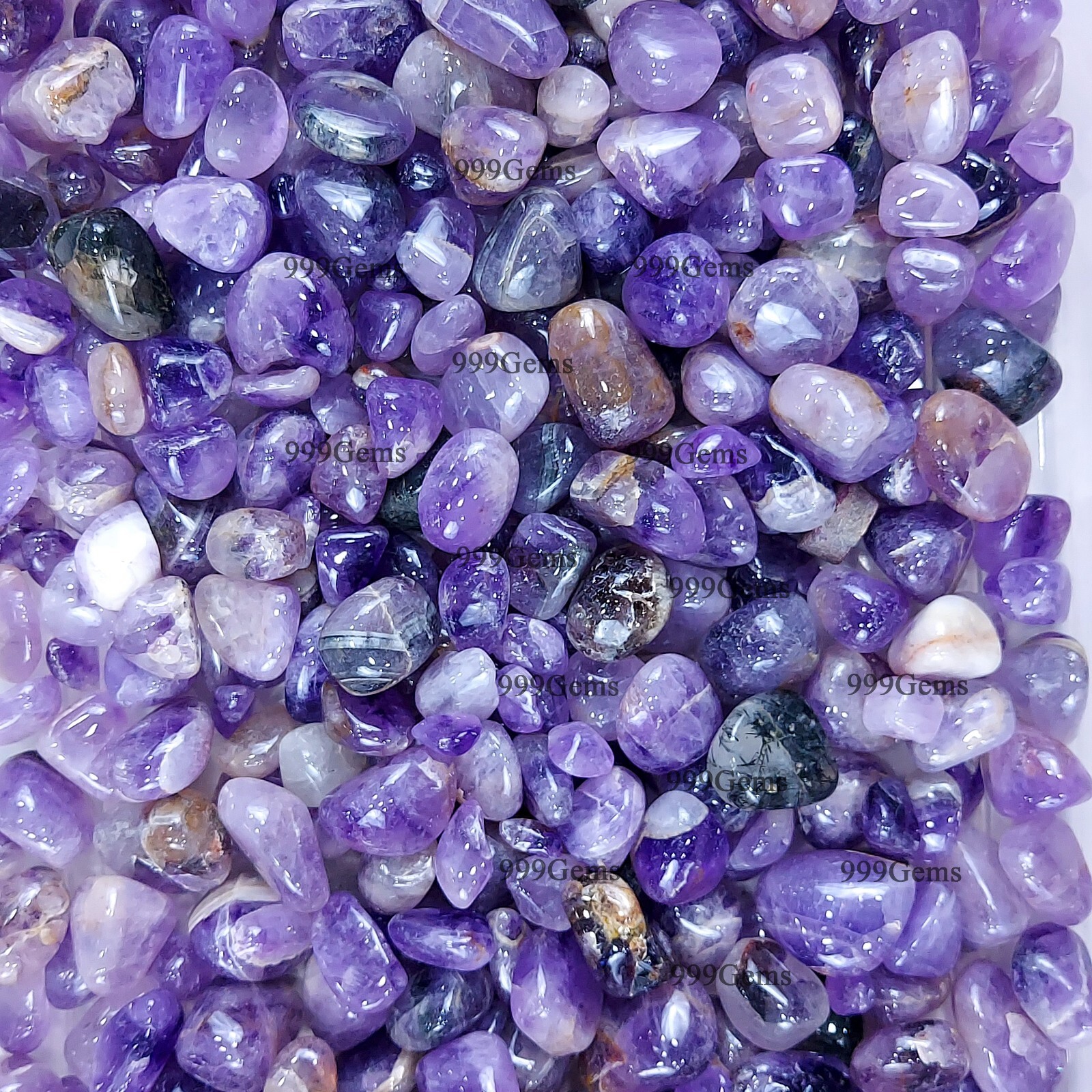 10 Pcs Natural purple Amethyst Tumbled Random Selection Gemstone Lot 8-15mm