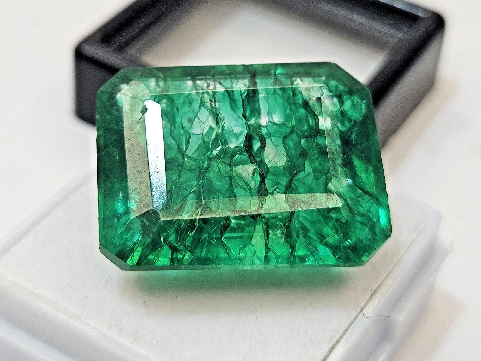 Colombian Emerald 28+ Ct Emerald Cut Green CERTIFIED Loose Gemstone