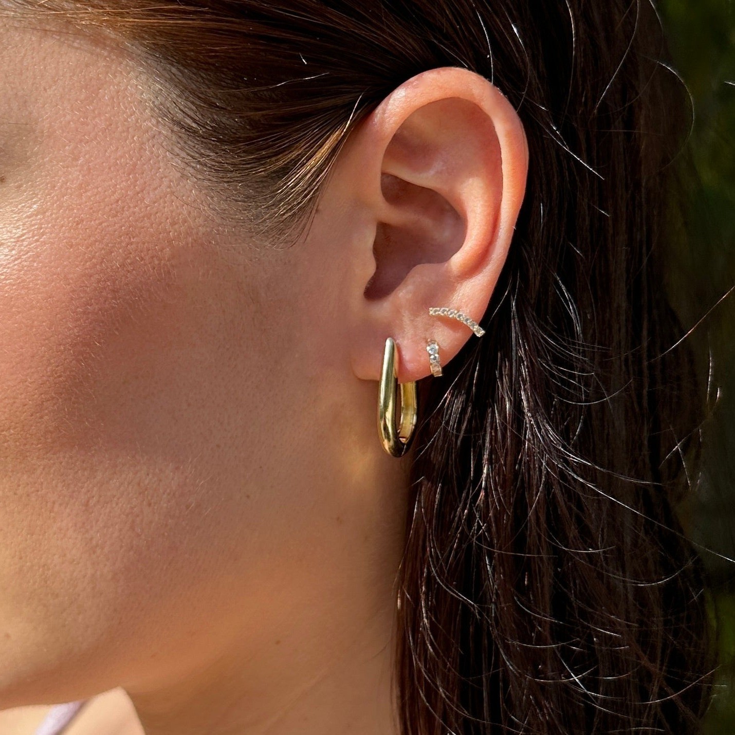 18K Gold Filled Chic U-Shaped Hoop Earrings