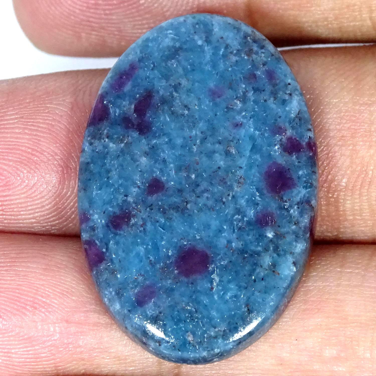 44.50Cts Natural Best Ruby Kyanite Oval Cabochon Gemstone 22X34X4MM