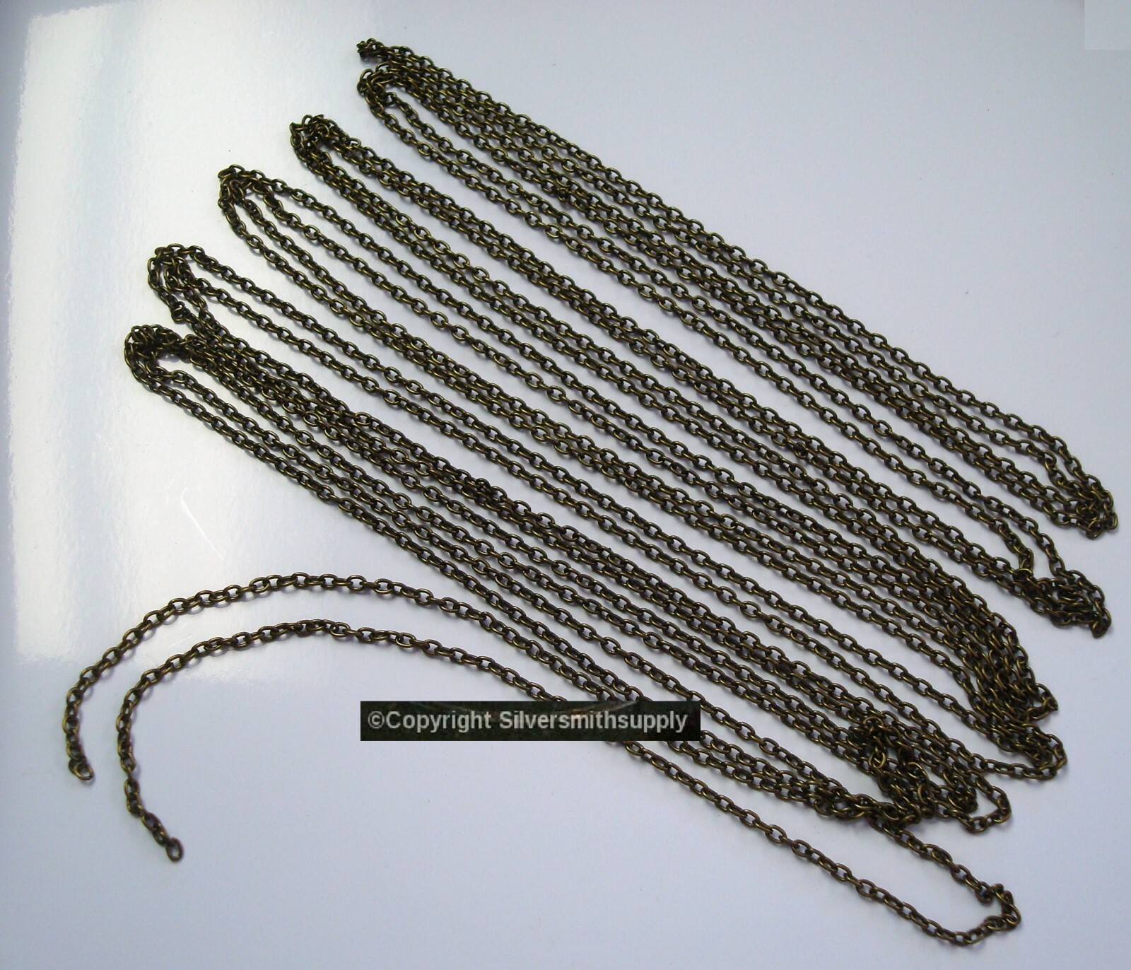 Jewelry Making beading chain 12′ 3x2mm Ant bronze plated cable oval link CH053C