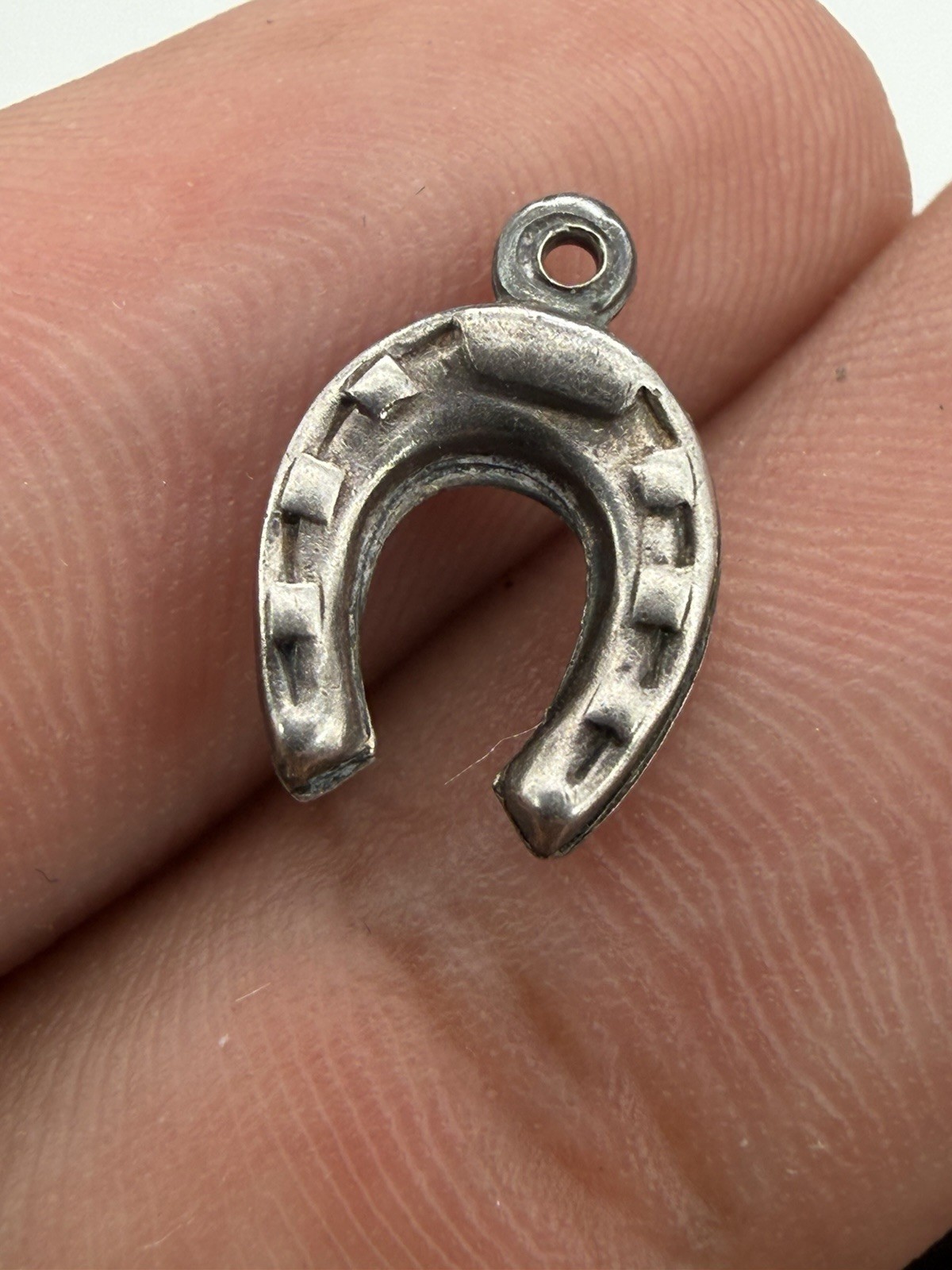 Vintage Sterling Silver Horseshoe Charm Pendant