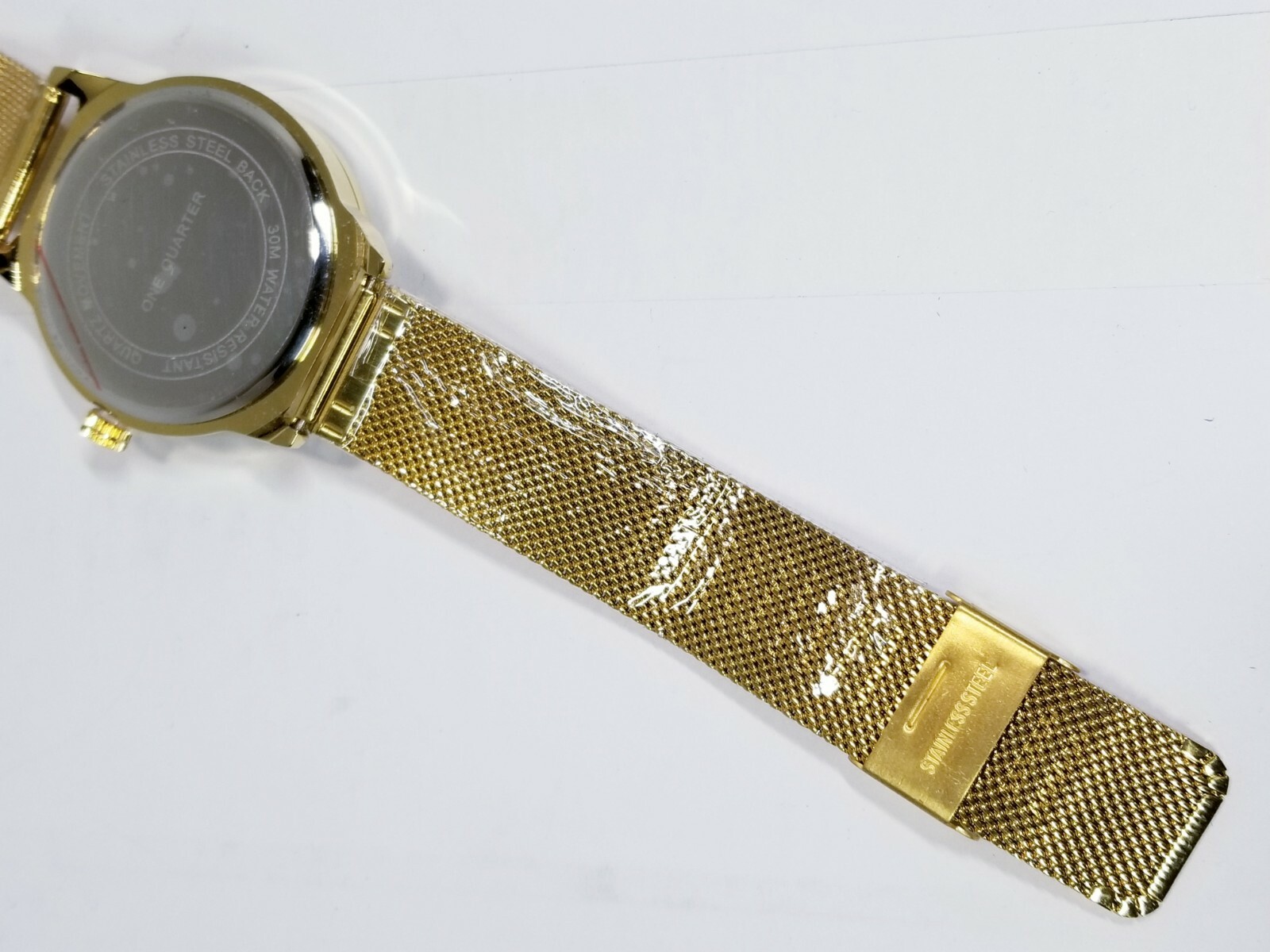 ONE QUARTER 45mm Stainless Steel Quartz 30m Water Resistant Blue/Gold Watch