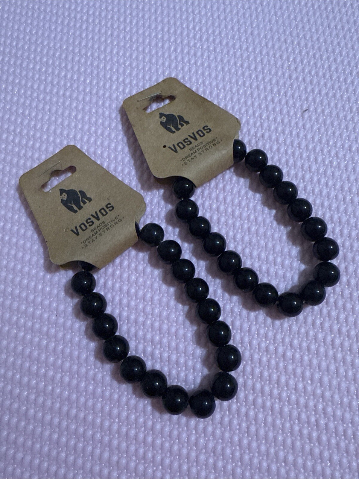 Black Onyx Bracelets Set Of 2 Sizes Medium M 7”