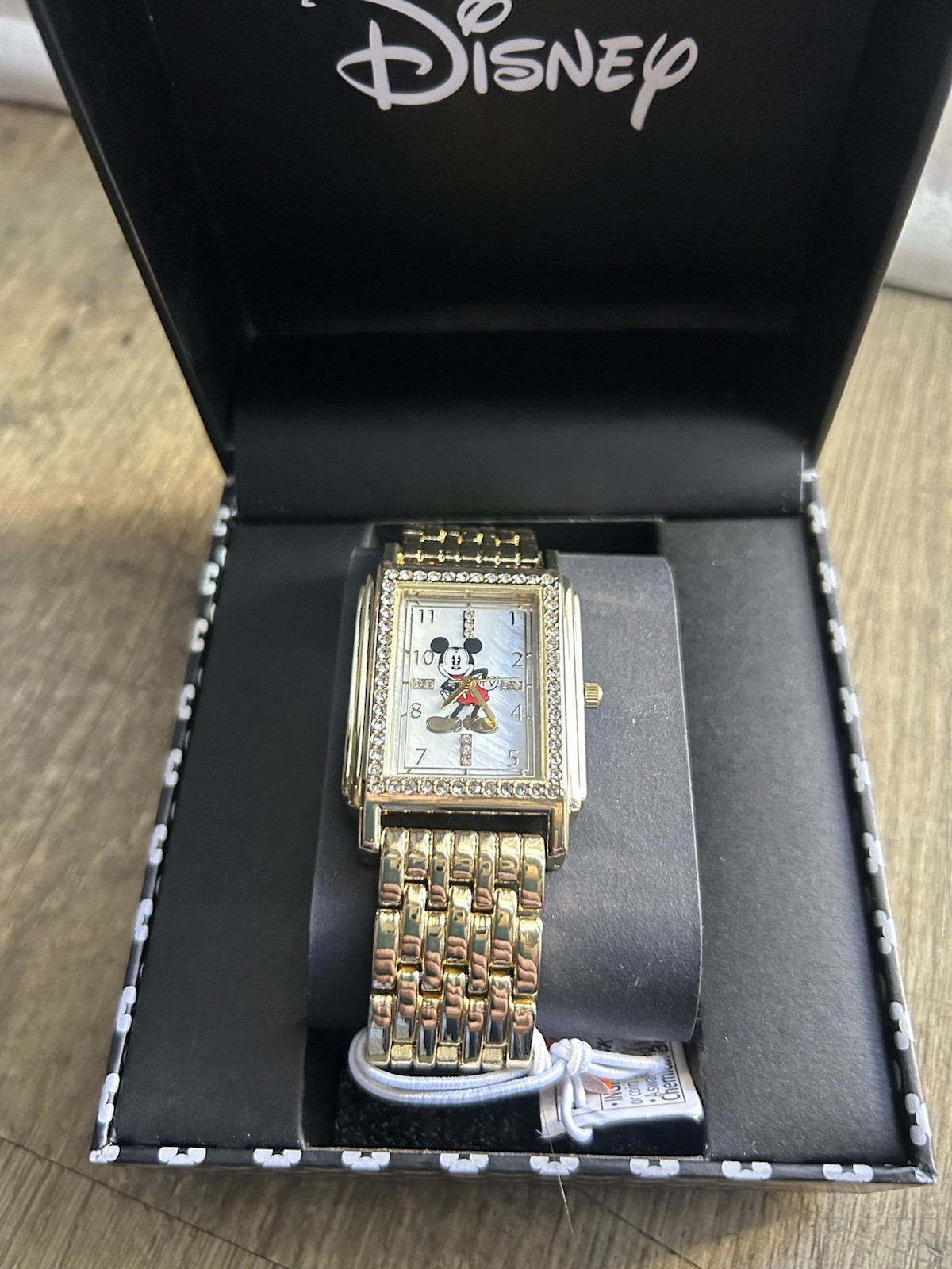 Kate Spade Floral Watch & Earrings Set Leather Metal Enamel Beige Gold