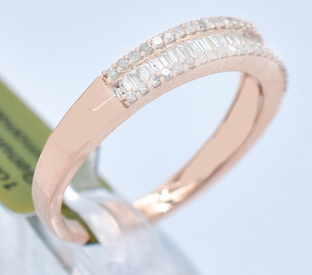 GENUINE 1.08 Cts DIAMOND WEDDING RING 10K SOLID ROSE GOLD -NWT-FREE APPRAISAL