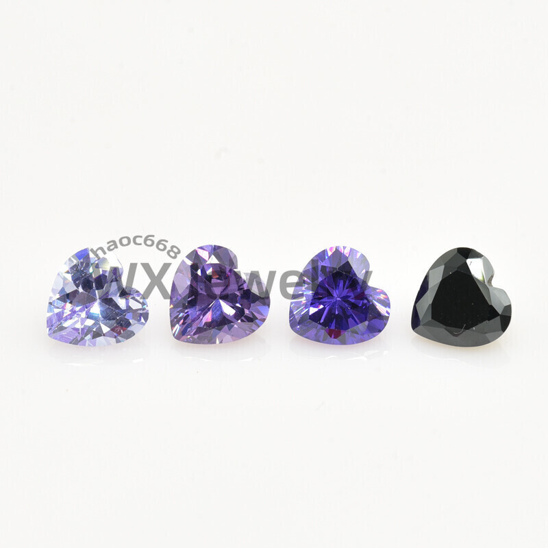 3×3-10x10mm Heart Cut 15pcs each color 1pcs ,Loose cubic Zirconia Stone