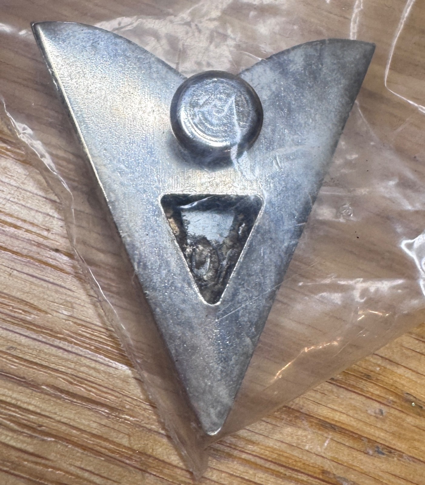 Vintage Silver CY Horseshoe Western Shirt Collar Tips Front Only 1 3/8 In