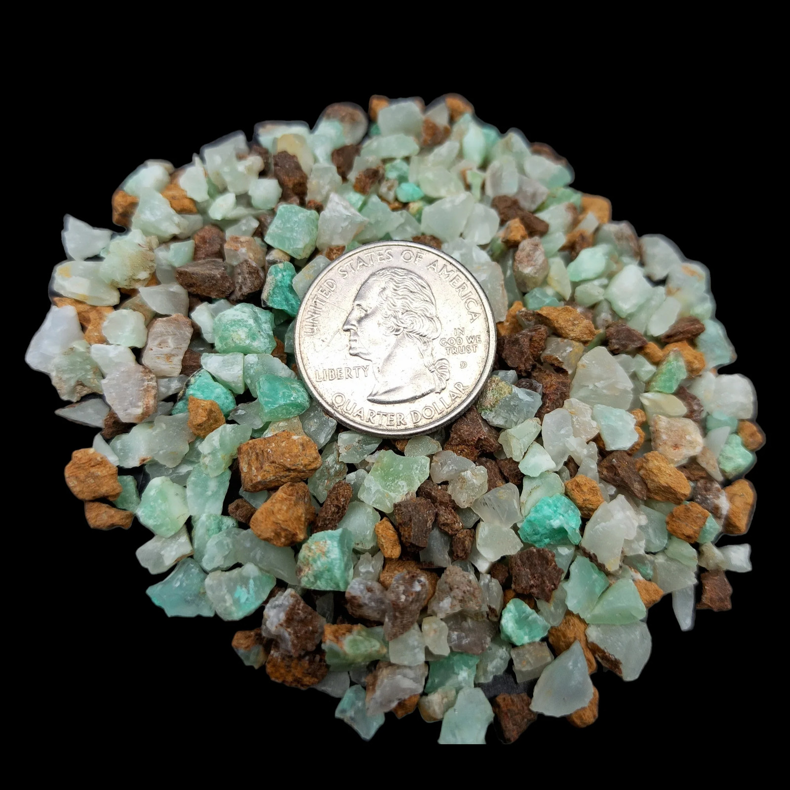 Chrysoprase Coarse Gemstone 3-5mm for Bottles Home Decor