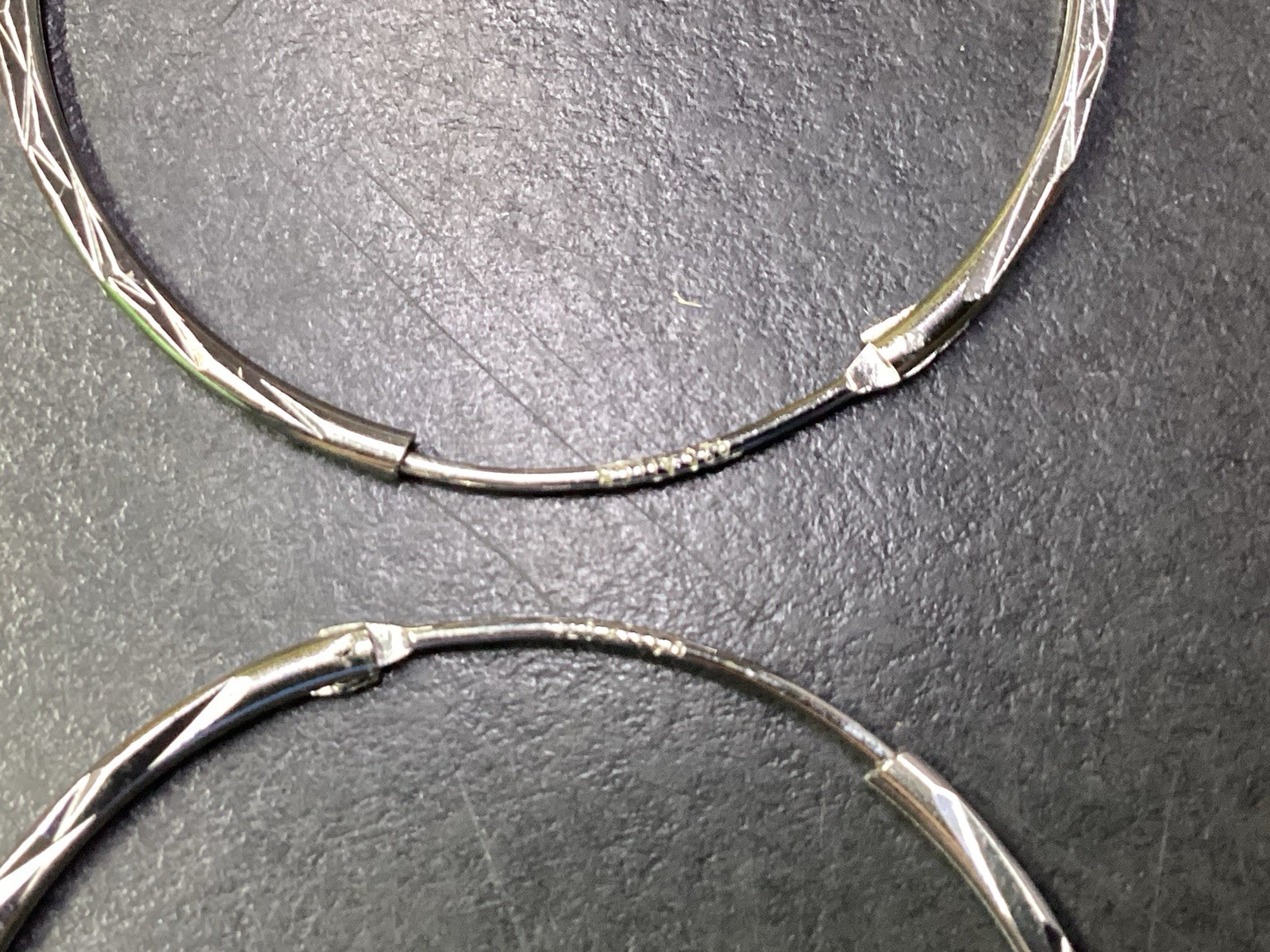 Sterling Silver Diamond Cut Endless Hoop Earrings