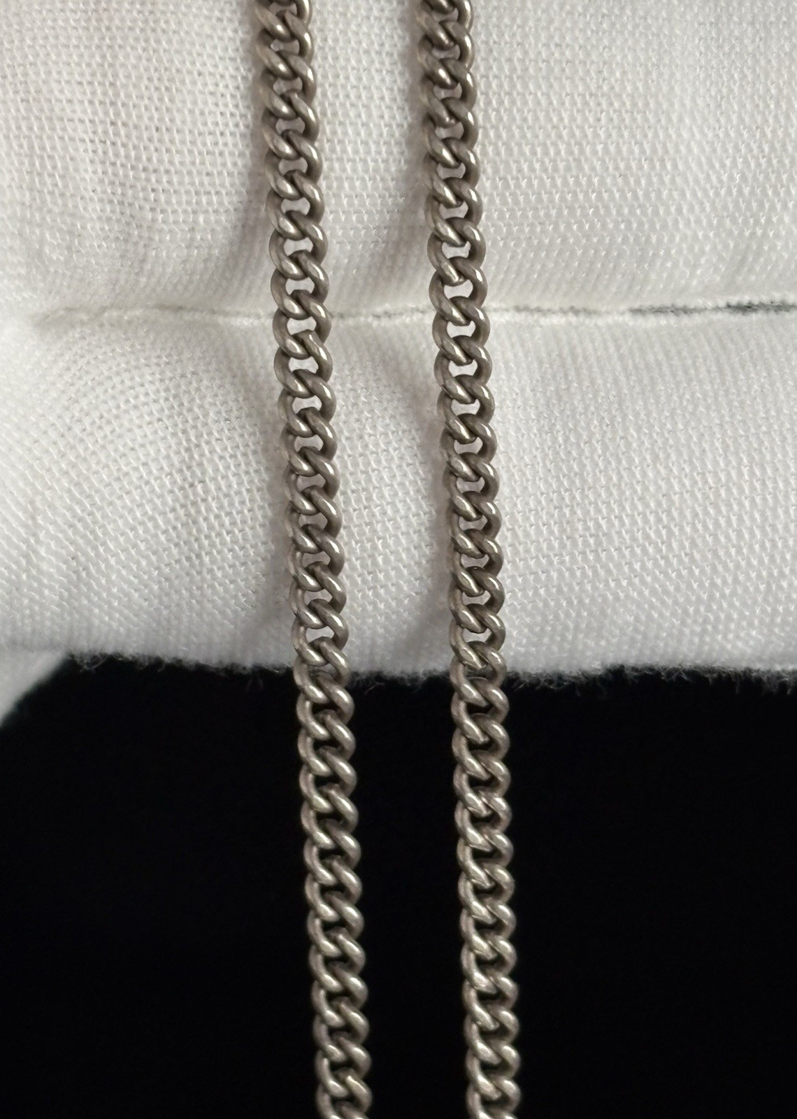 VTG Sterling Silver Celtic Cross Pendant Endless Over The Head Curb Chain 20.5g