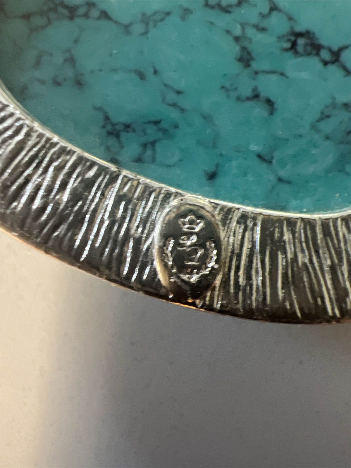 Vintage Faux Turquoise Pendant, 2 1/2 inches