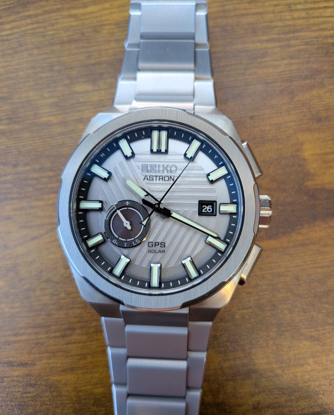 SEIKO ASTRON NEXTER SBXD037 Silver Titanium GPS Men’s Watch 42mm