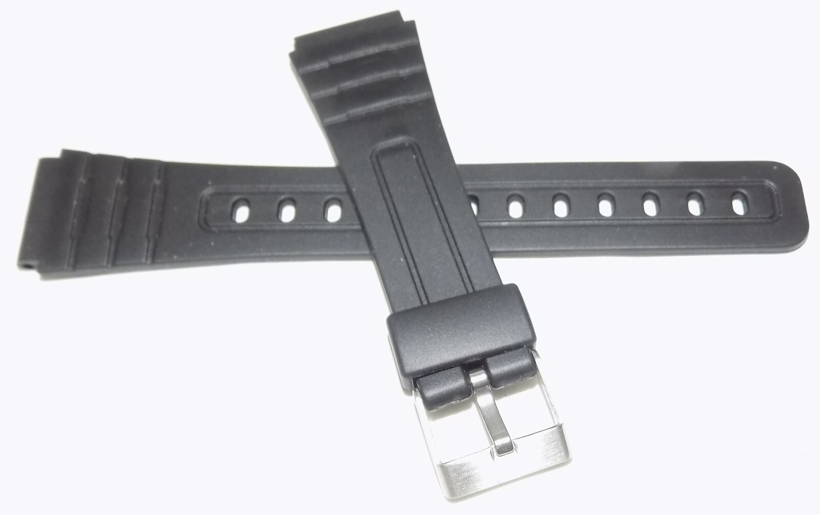 7 11/16″ 191mm Length THIN & LIGHT Timex 18mm BLACK Watch Band Short & Regular