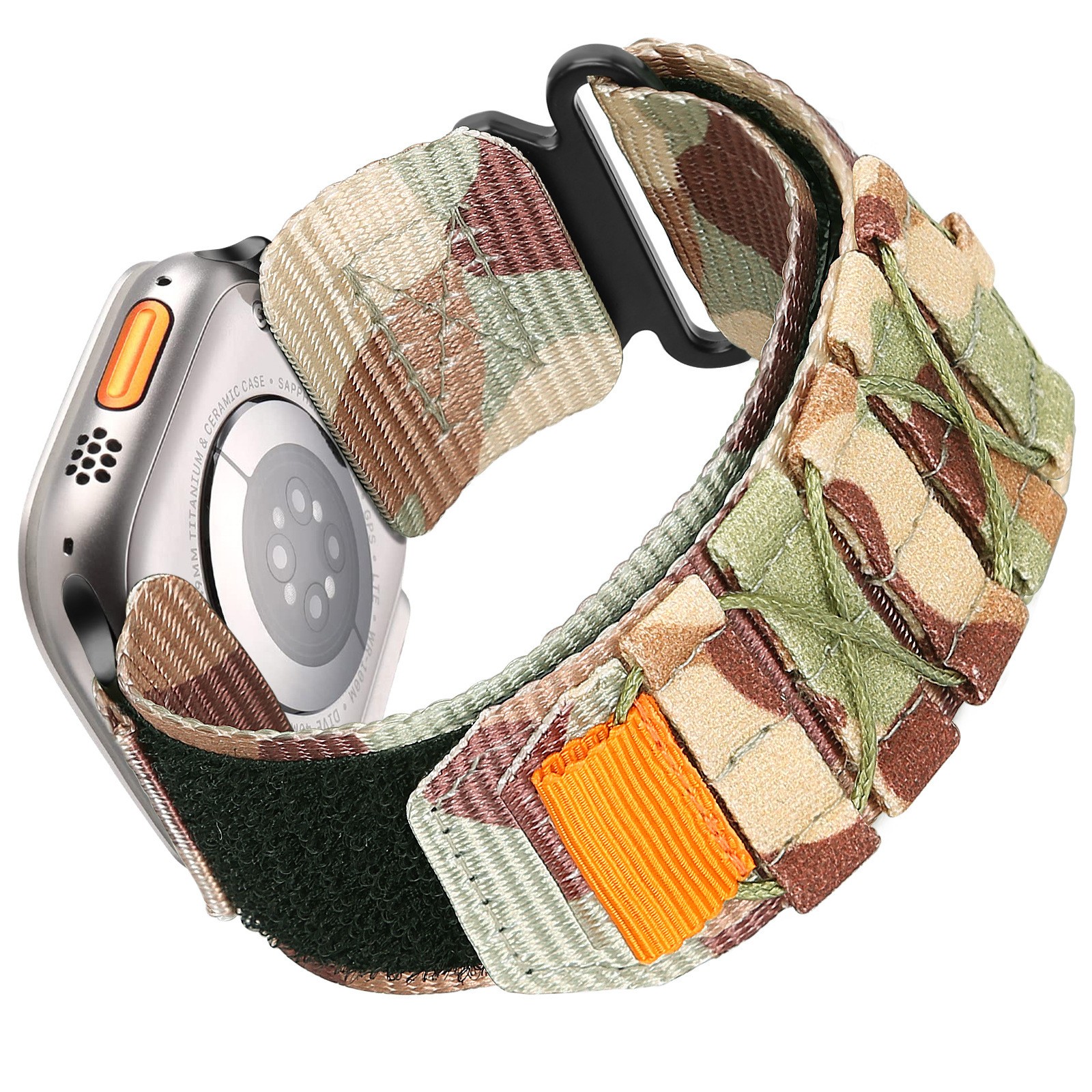 Nylon Canvas Loop Strap Fits Apple Watch Series 1-9 Outdoor Sports Watch Band