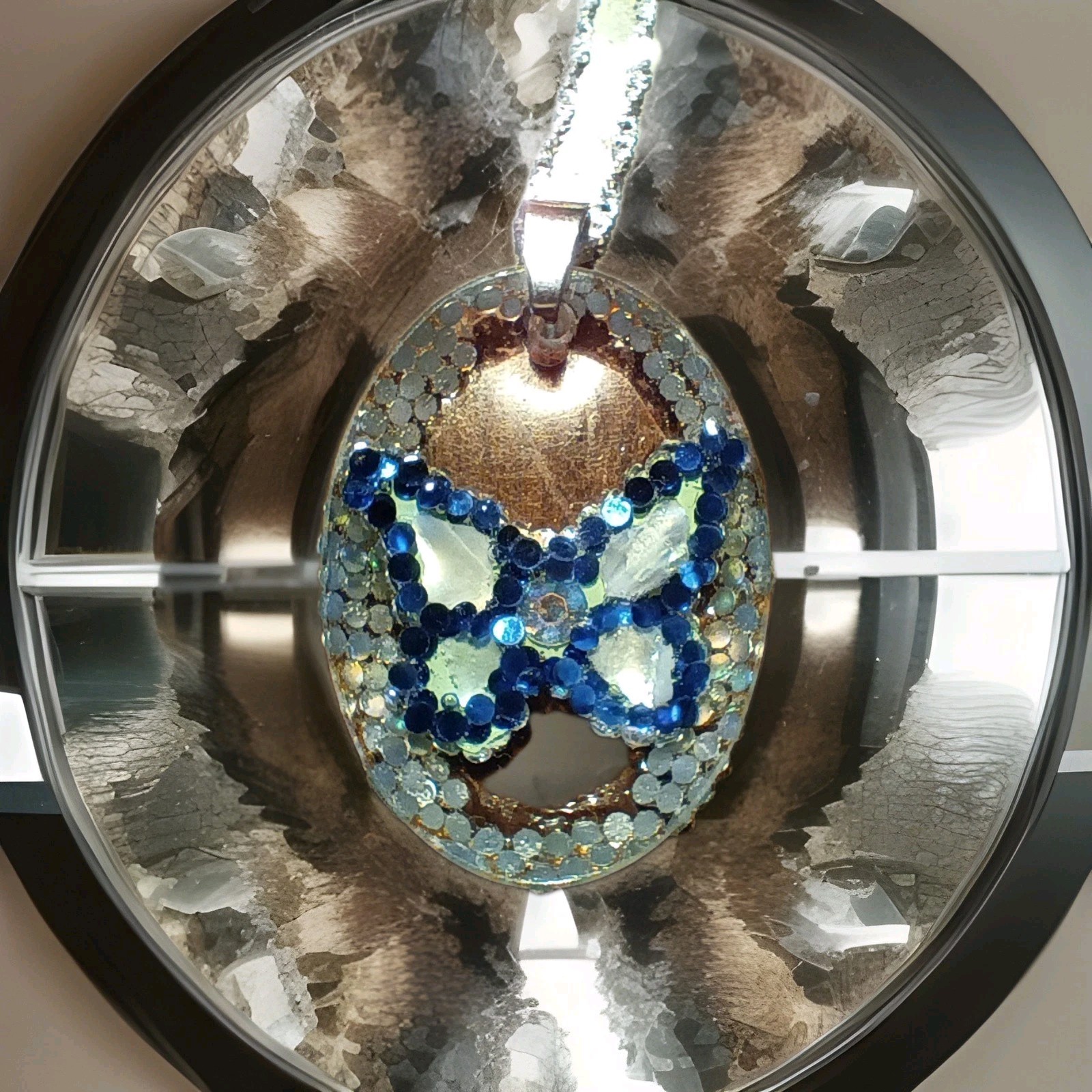 Crystal Butterfly Pendant Necklace, Reversible, Mother of Pearl – Perfect Gift!