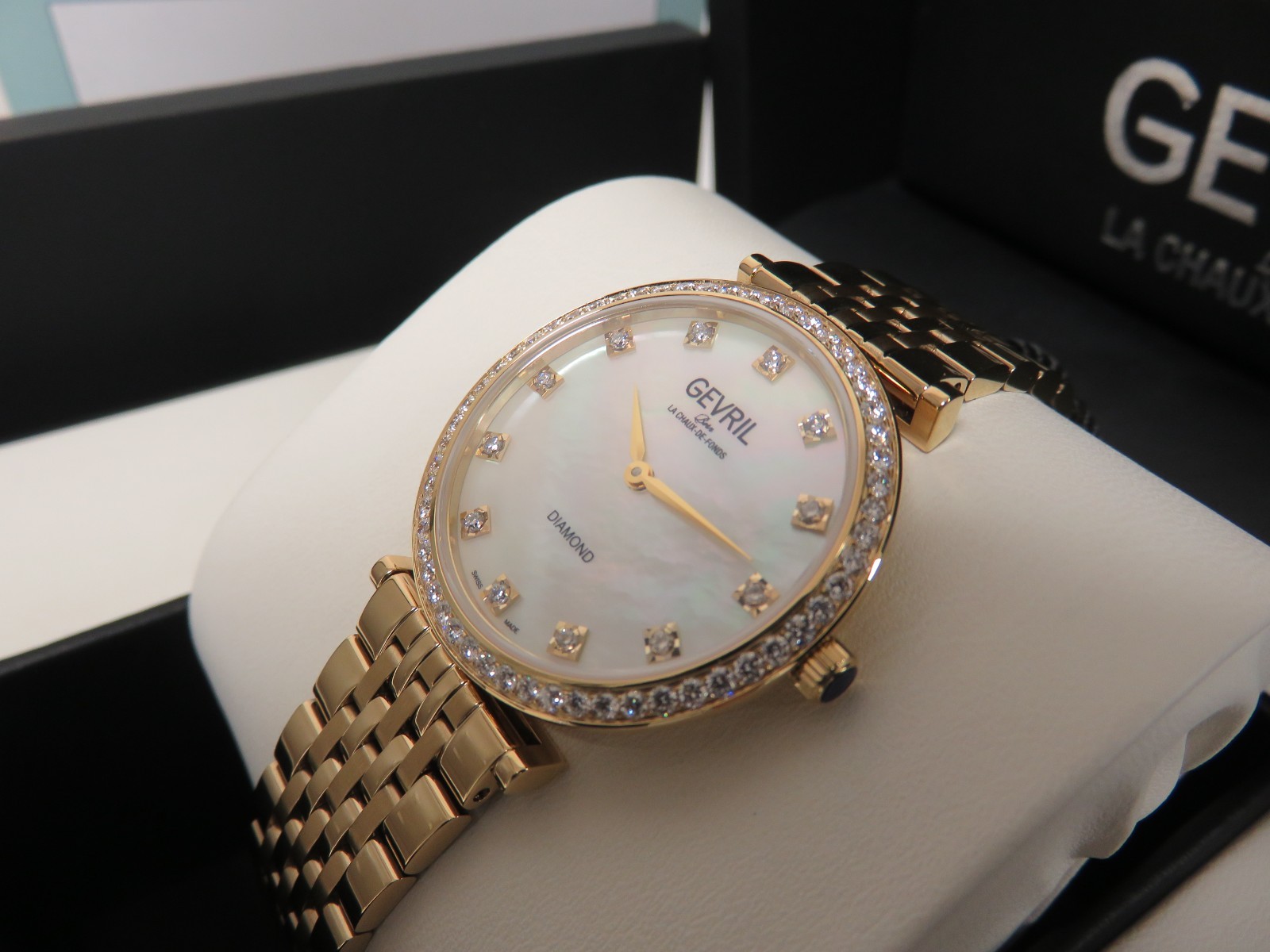 Gevril 15221BD Women’s IPYG Atelier 57 Quartz Diamond Watch