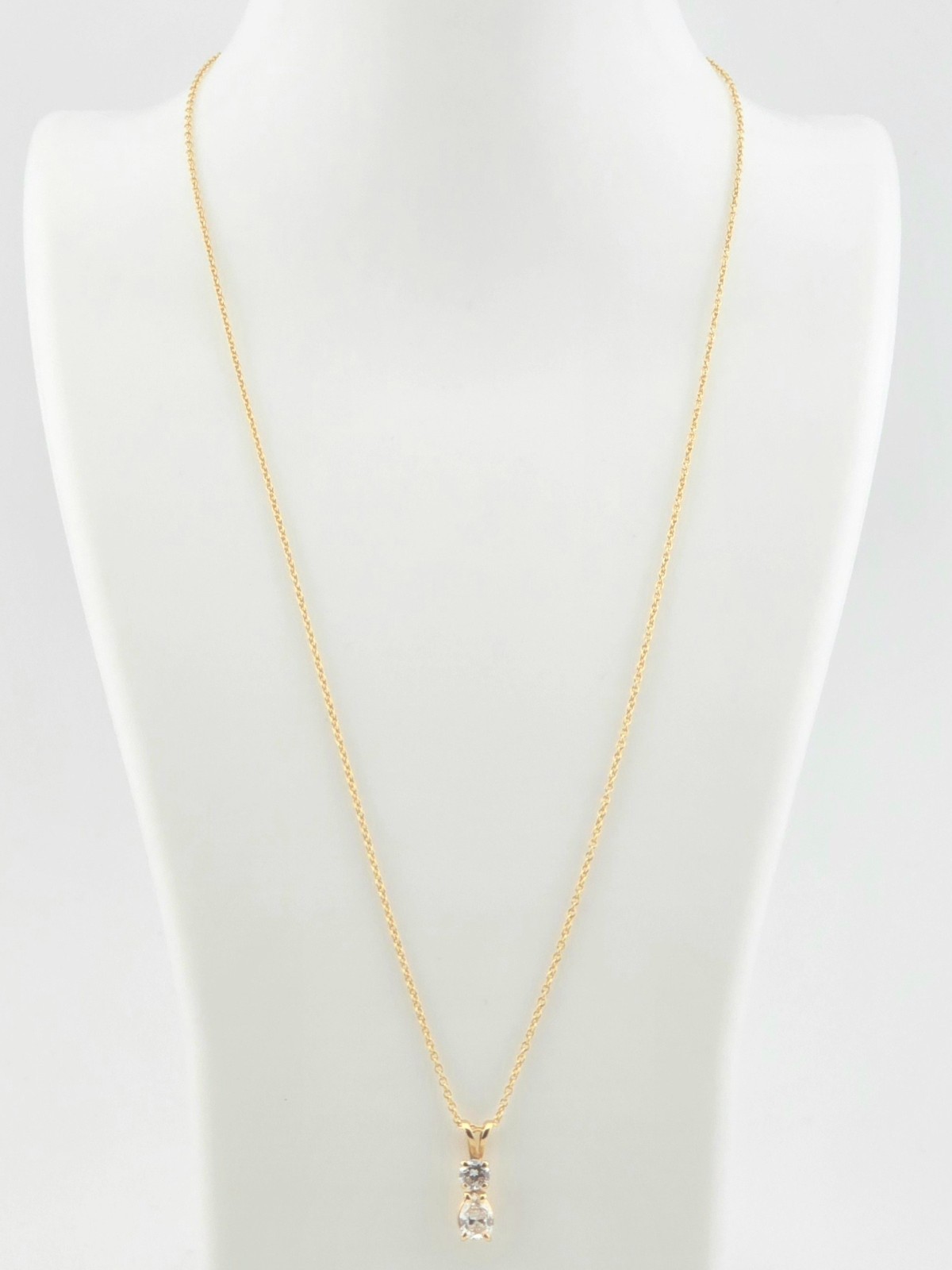 14KY DIAMOND ~0.75CTW ~H-I COLOR ~SI CLARITY NECKLACE 18″ – 382761