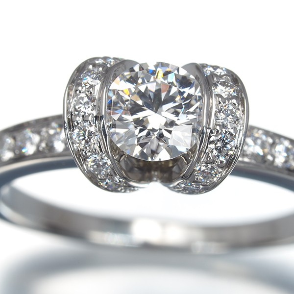 Auth Tiffany&Co. Ring Diamond 0.50ct F VVS2 EX Solitaire US6-6.25 Pt 950